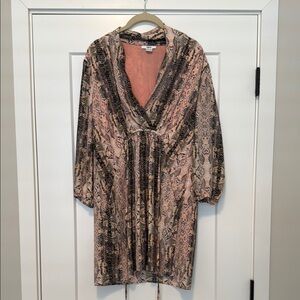 Bar III Snake Pattern Pink Dress